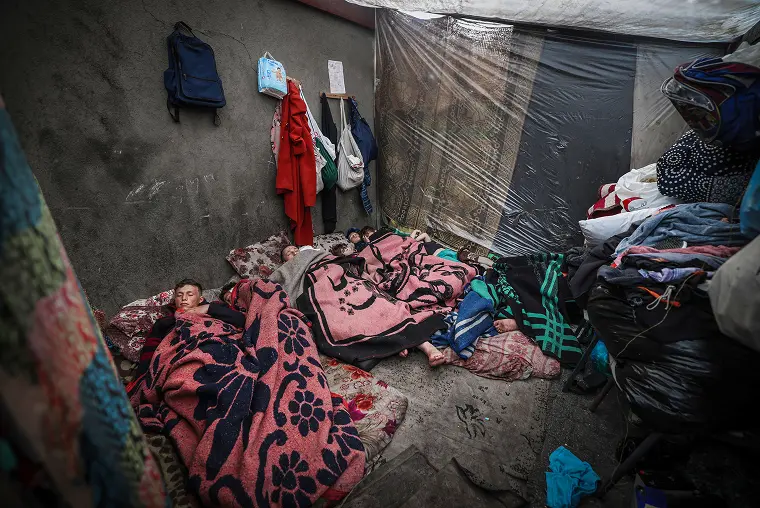 Displaced Palestinians in Gaza